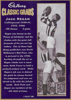 1998 Cadbury Classic Grabs #2 Jack Regan Back